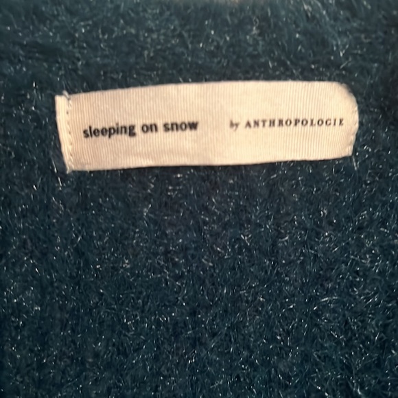NWT Anthropologie Sleeping On Snow Teal Cardigan - Picture 7 of 11